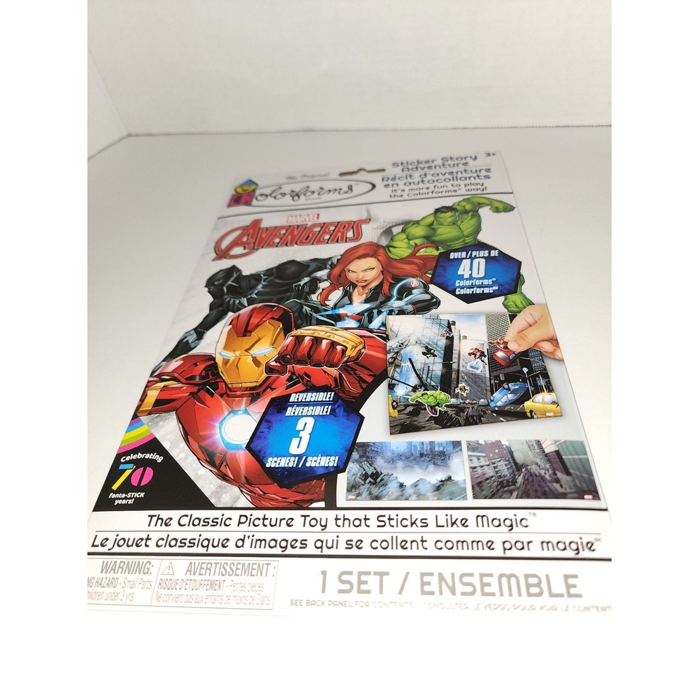 Marvel Colorforms NEW Sticker Story Adventure Set Roadtrip Toy‎ Avengers